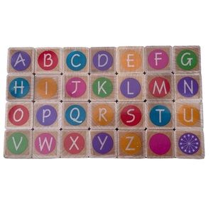 HERO ARTS Alphabet Uppercase Letters Color Block Woodblock Rubber Stamps Set NEW